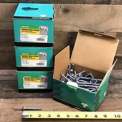 Hillman 372063 Hammer Drive Concrete Anchors 1/4″ x 2″ Truss Head *Lot of 400*