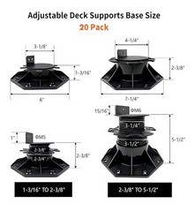 20Pack Adjustable Deck Support Pedestal, Floor Slate Support Floor Lift Deck …