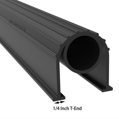 BOWSEN Garage Door Bottom Seals 10 FT, Black (1/4″ T-Channel End)