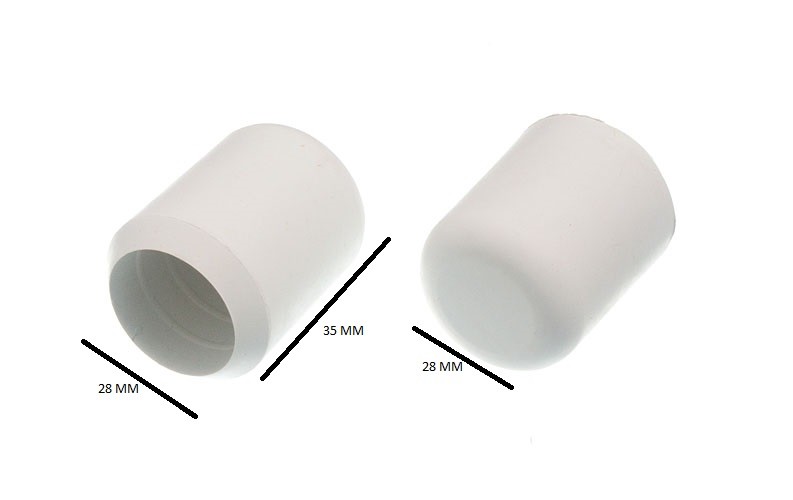 Chair Furniture Ferrule Floor Protector White 7/8 Inch 22mm ID Pack Of 200
