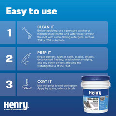 587 Dura-Brite White 100% Acrylic Elastomeric Reflective Roof Coating 4.75 Gal.