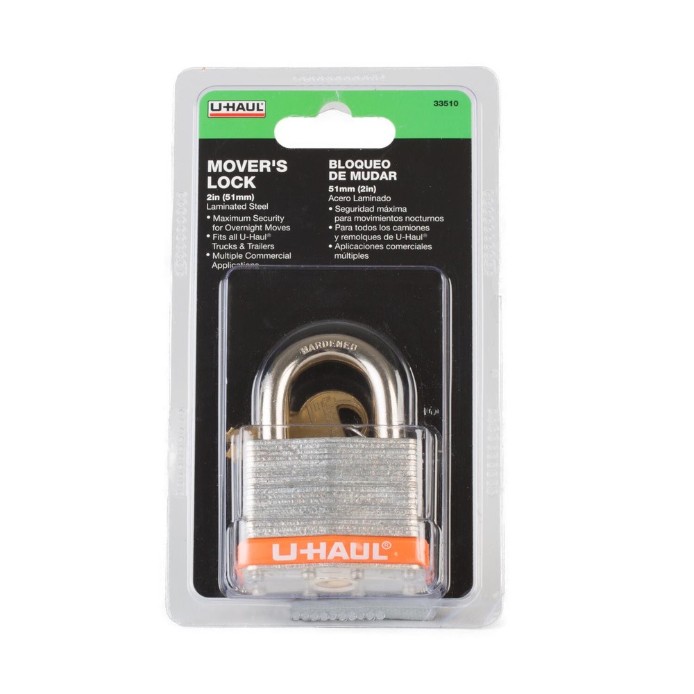 ( TWO) 2 INCH UHAUL MOVERS STEEL PADLOCKS – *PAIR*, (1.75″)