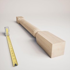 Ekena Millwork Col03X03X35Harw Hamilton Rope Cabinet Column Top Block 6 1/8