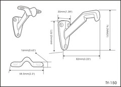 Heavy Duty Handrail Stair Brackets, Zinc Die Cast, Oil Rubbed Bronze, 3 Pack,…