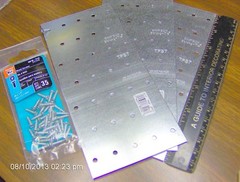 REPAIR & Mend Cracked Broken WOOD FENCE SLATS kit 3 SLAT TIE PLATES + 35 screws