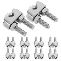 10Pcs High Strength Stainless Steel U Shaped Wire Clamps Durable Cable Fasteners