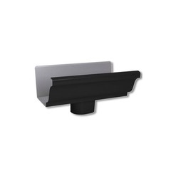 AMERIMAX K End w/Drop 5.75×5.5x10in Black Aluminum 2501035