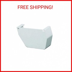 Amerimax Gutter End Cap, Contemporary, Vinyl, White, 5-in. -T0511
