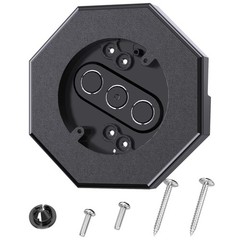 Siding Mounting Block Kit Built In Electrical Box Vertical 1/2 Inch Black