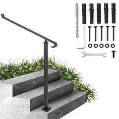 Handrails for Outdoor Steps 1-2 Step Railings Wrought Iron Handrail Stair Railin