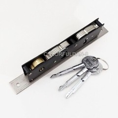 1PCS Sliding Patio Door Point Mortise Lock Latch Double Hook Lock With 3pcs Keys