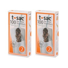 T-Sac Tea Filter Bags, Disposable Tea Infuser, Number 2-Size, 2 to 4-Cup Capa…