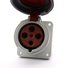 1PC NEW MENNEKES INDUSTRIAL Panel mounted socket typ:1124A 4P 63A（3P+E）400V IP67