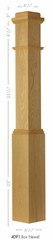 SP-4091 Red Oak Box Newel Post