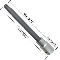 ATLIN Head Bolt Tool for VW and Audi Vehicles, Polydrive 10mm, Grey