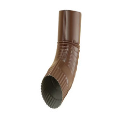 4 In. Royal Brown Aluminum Plain round Downspout Elbow Free Shipping NEW
