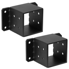 2 PCS 6×6 Post Base, 8-Gauge Heavy Duty Concrete Post Anchor Bracket