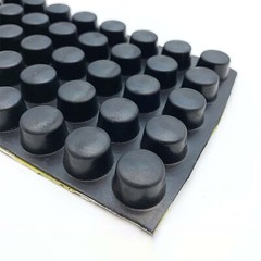 Round / Square Black Rubber Feet Self-Adhesive Bumper Furniture Table Pads Size