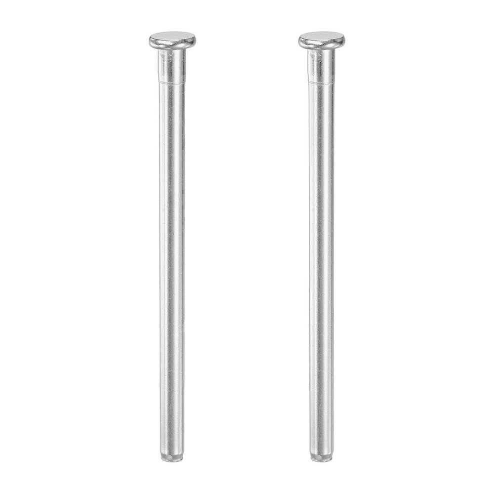 2Pcs Door Hinge Pins, 4 Inch Interior Security Pins Nickel Silver