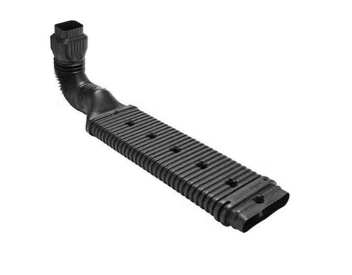 Stealth Flow 43 In. Black Vinyl Low Profile Downspout Extension Kit New