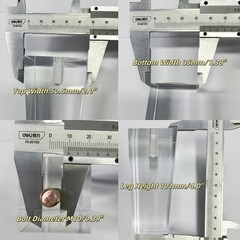 Lc Lictop Clear Acrylic Couch Legs 4 Pcs 4 Inch 2 Inch Width M10 Mounting Bolt