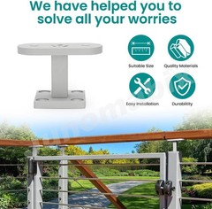 US 2X For Top of Wood Newel Post 1.7″ 1.5″ Modern Straight Handrail Bracket Kit