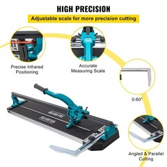 Tile Cutter 31 Inch,Manual Tile Cutter Single Rail with Precise Laser Positionin