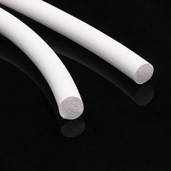 Silicone Rubber Sponge Strip White Closed Cell Circular Foam Backer Rod Seal Bar