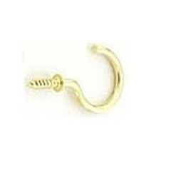 NEW LOT 100 SOLID BRASS 3/4″ HANGING CUP HOOKS 041-1686