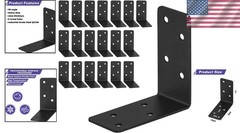 3x3x1.5in Steel L Bracket – 20pcs Set for Furniture & Timber