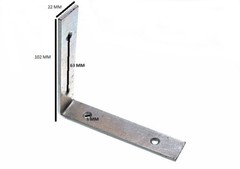Corner Brace Angle Bracket 100mm X 20mm X 2.4mm 5mm Hole ZP Pack Of 100