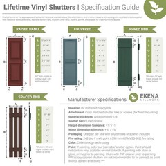 LVSL0012BL 3″ Lifetime Vinyl Shutter-Lok’s Black 12/Bag Count