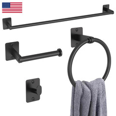 Matte Black Bathroom Accessories Set Kljkpa 4 Pieces Bathroom Hardware Set 24