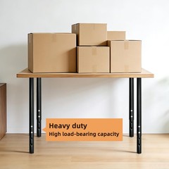 Qlly Adjustable Round Desk Leg 24-40 Inch 60-100Cm Home Office Diy Metal Table