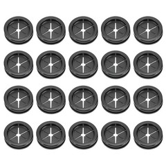 20 Pcs 7/8″ Rubber Grommet Round Rubber Hole Plugs Black