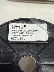 Campbell #19 Hobby Oval Link Chain 0711917 Brass Plated 3lb WLL 1.75 lbs