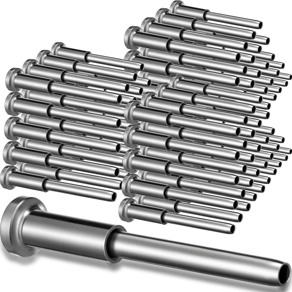 Blulu 100 Pack Invisible Cable Railing kit, T316 Stainless Steel 1/8″ Silver