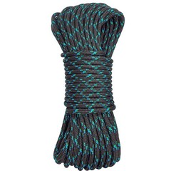 GM CLIMBING 8mm Accessory Cord Rope Double Braid Pre Cut 50feet, Black