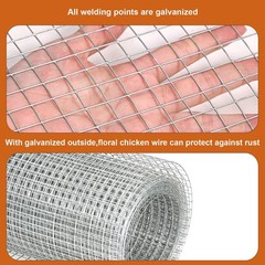 Dushiluki Hardware Cloth 1/2 Inch 36Inx50Ft 21Ga Hot-Dip Galvanized Wire Mesh