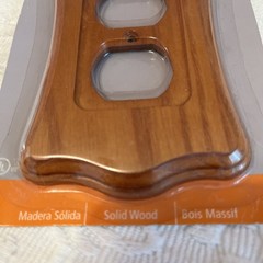 Vintage Outlet Cover Wallplate Amerelle Wood Medium Oak 1 Duplex New