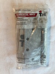 Tell Mfg HG100317 Commercial Hinge 4.5” x 4.5” Square Corner H Frame,Satin, .134
