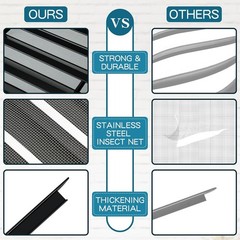 2 Pcs 12″ x 18″ Gable Vent Aluminum Alloy Wall Vents Shed Attic Vent with Screen