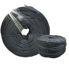 UV Resistant Black Polyethylene Rope for Outdoor and Indoor Use 8mm x 20m