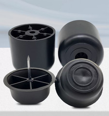 Black Plastic Furniture Parts Legs Leveling Screw-in Couch Legs Sofa Leg Round