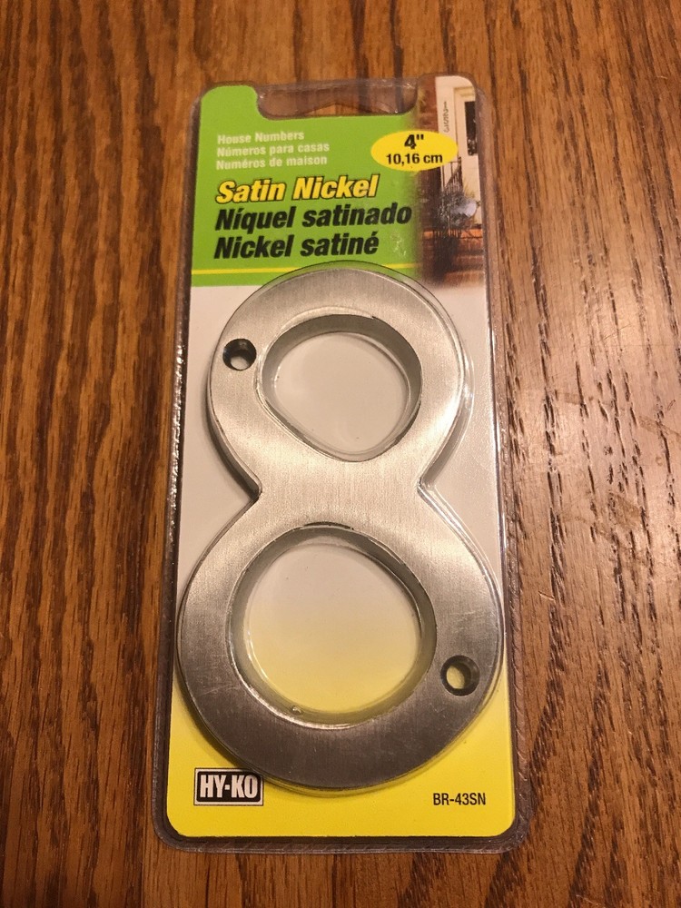 Hy-Ko Satin Nickel Number 8 Prestige Series Satin Nickel Weather Resistant 4″