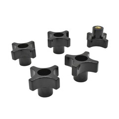 Big Horn 19716B-5PK 4 Point Knob 1/4-20 (5/PK) Black