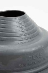 Pack of 10 #5 (4″ to 8″) DEKTITE SQUARE PIPE FLASHING BOOT: Gray EPDM Roof Flash