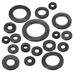 PATIKIL M5 Rubber Flat Washer, 100 Pack 5mm ID 11mm OD 1.6mm Thick 5x11x1.6mm