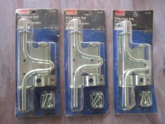 (3 pk.) Bulldog 6.5″ Gate Slide Action Bolt Heavy Gauge Steel Zinc Plated G-120