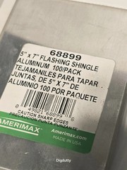 AMERIMAX 100 pcs pack 5″x7″ Aluminum Roof Flashing, NEW, #68899